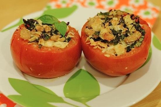 Baked Stuffed Tomatoes with gluten-free filling